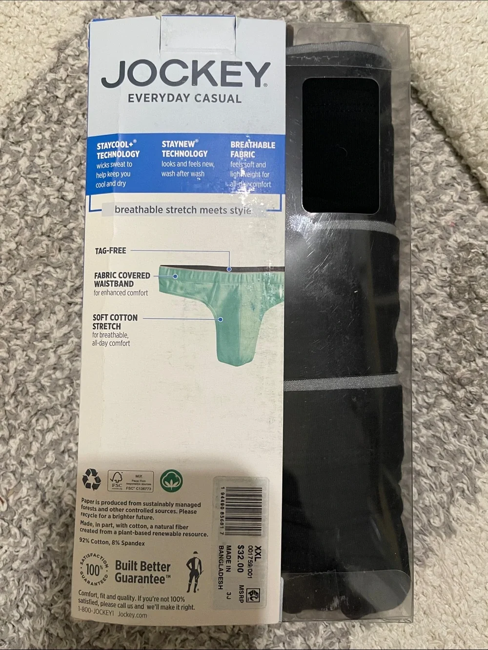 NIP- Jockey - Men’s 2XL- 3 Pack Thongs